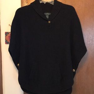 Lauren black poncho